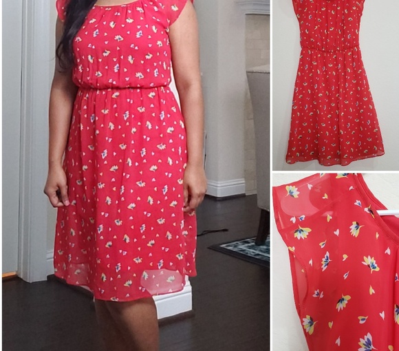Dresses | Watermelon Color Floral Dress | Poshmark